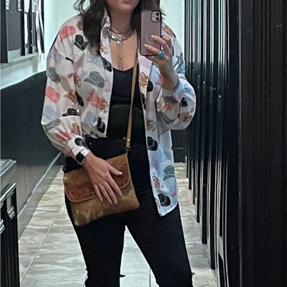 Oversized Cowboy Hat Button Up - Picture 3 of 3